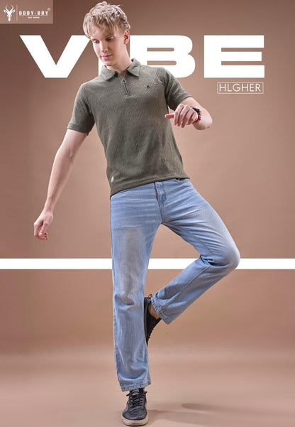 659 Cpe 19-22 Oddy Boy Jacquard Knit Mens Tshirts Supplier Gujarat