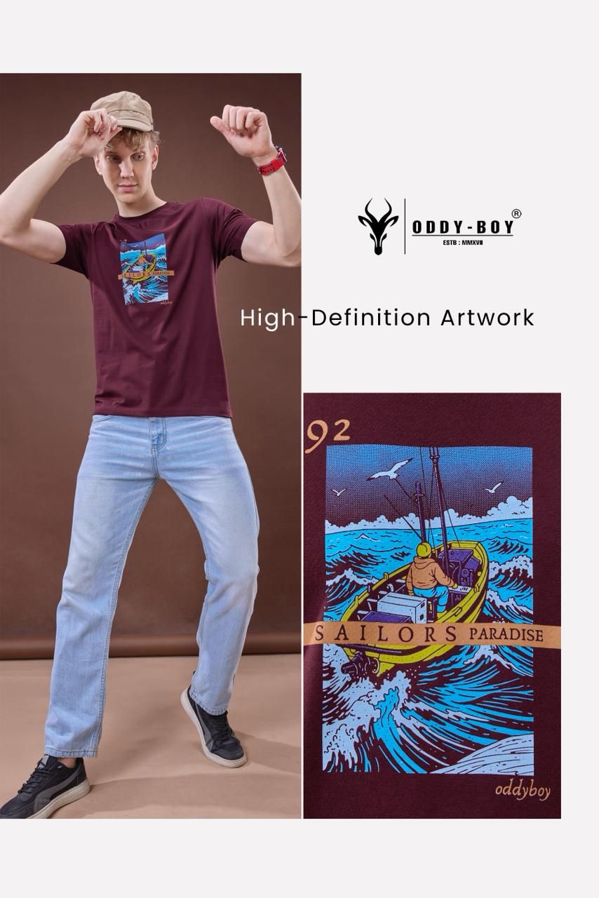 660 Sge 19-22 Oddy Boy Cotton Mens Tshirts Wholesaler India