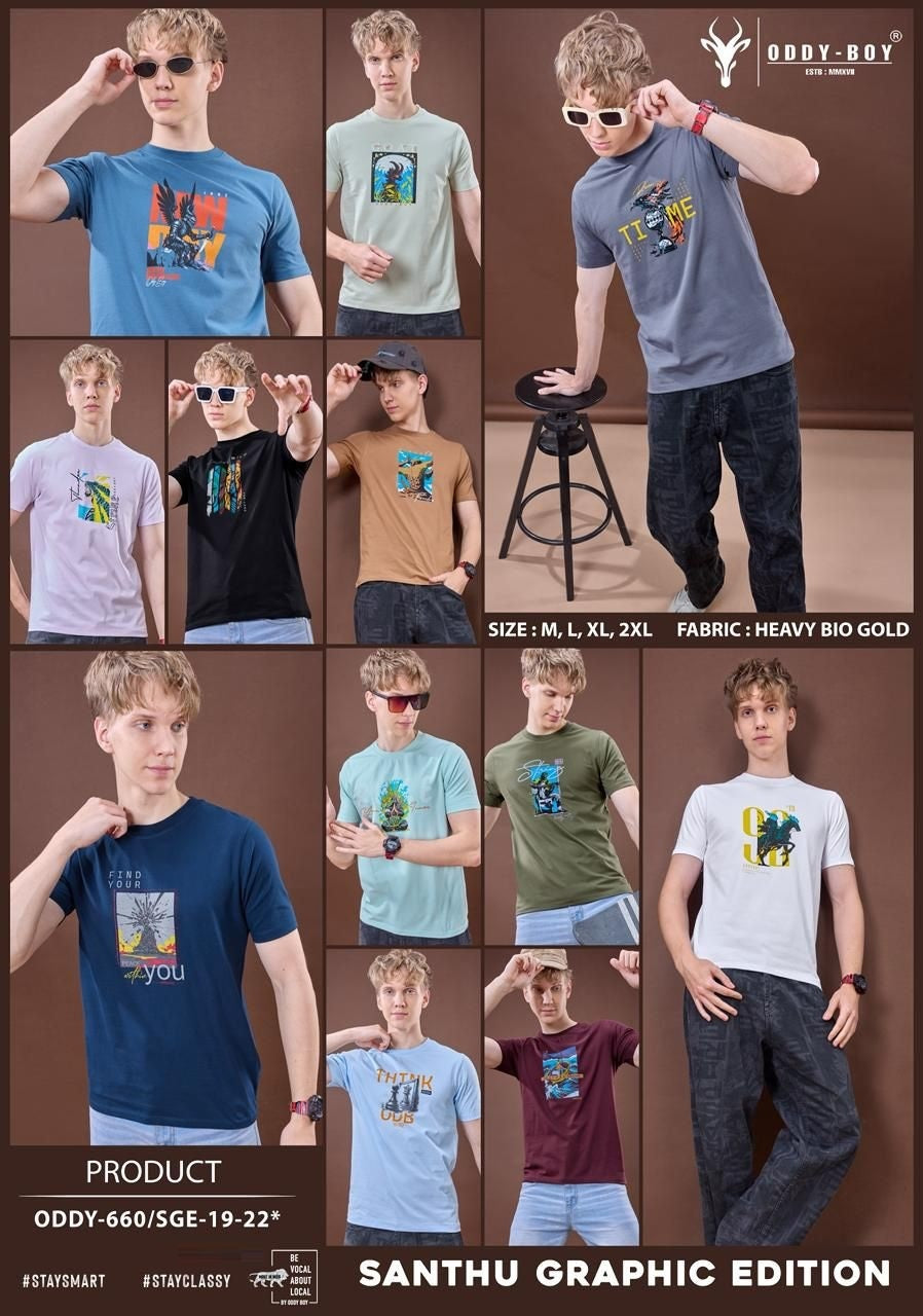 660 Sge 19-22 Oddy Boy Cotton Mens Tshirts Wholesaler India