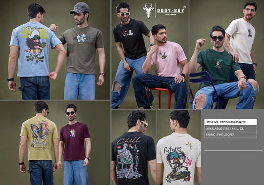 663 Hhp 19-21 Oddy Boy Looper Mens Tshirts Wholesale
