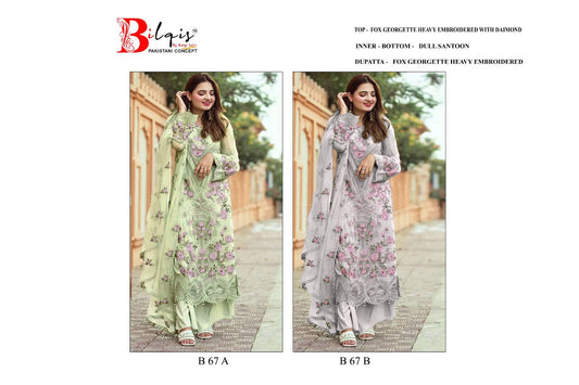 67 Bilqis Fox Georgette Pakistani Salwar Suits Supplier Ahmedabad