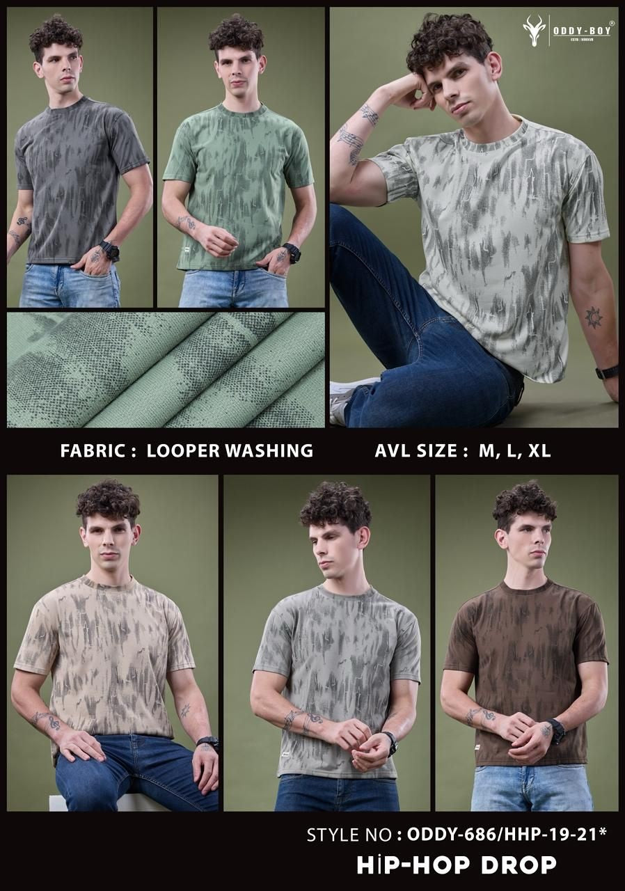 686/Hhp-19-21 Oddy Boy Looper Mens Tshirts Manufacturer Gujarat