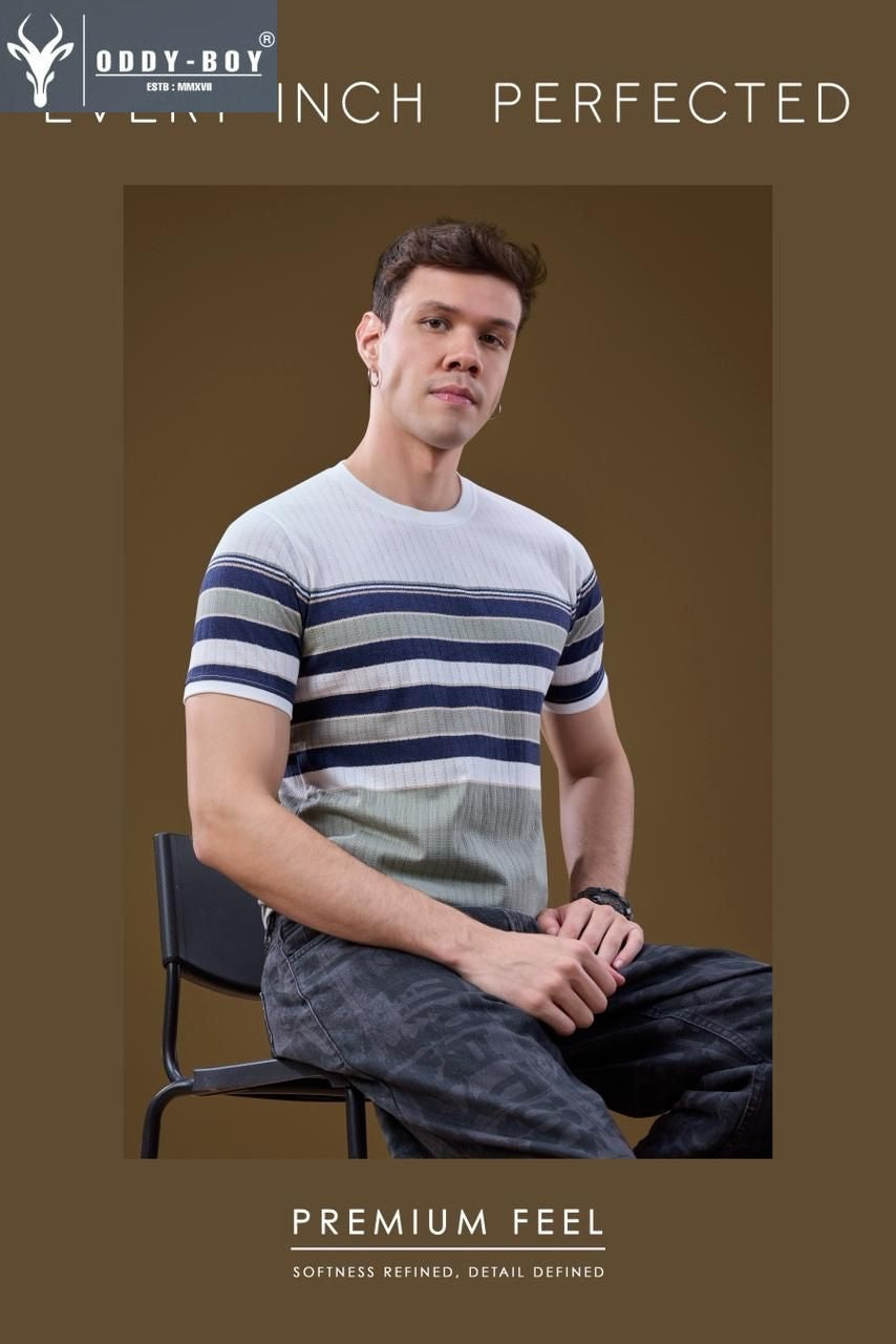695 Se 19-22 Oddy Boy Auto Stripes Mens Tshirts Wholesaler India