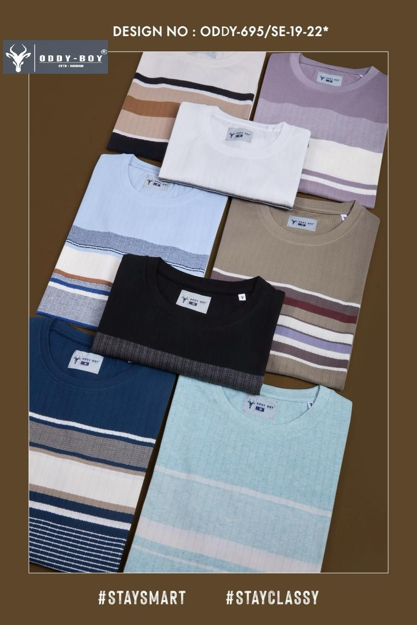 695 Se 19-22 Oddy Boy Auto Stripes Mens Tshirts Wholesaler India
