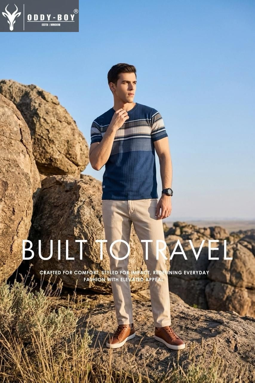 695 Se 19-22 Oddy Boy Auto Stripes Mens Tshirts Wholesaler India