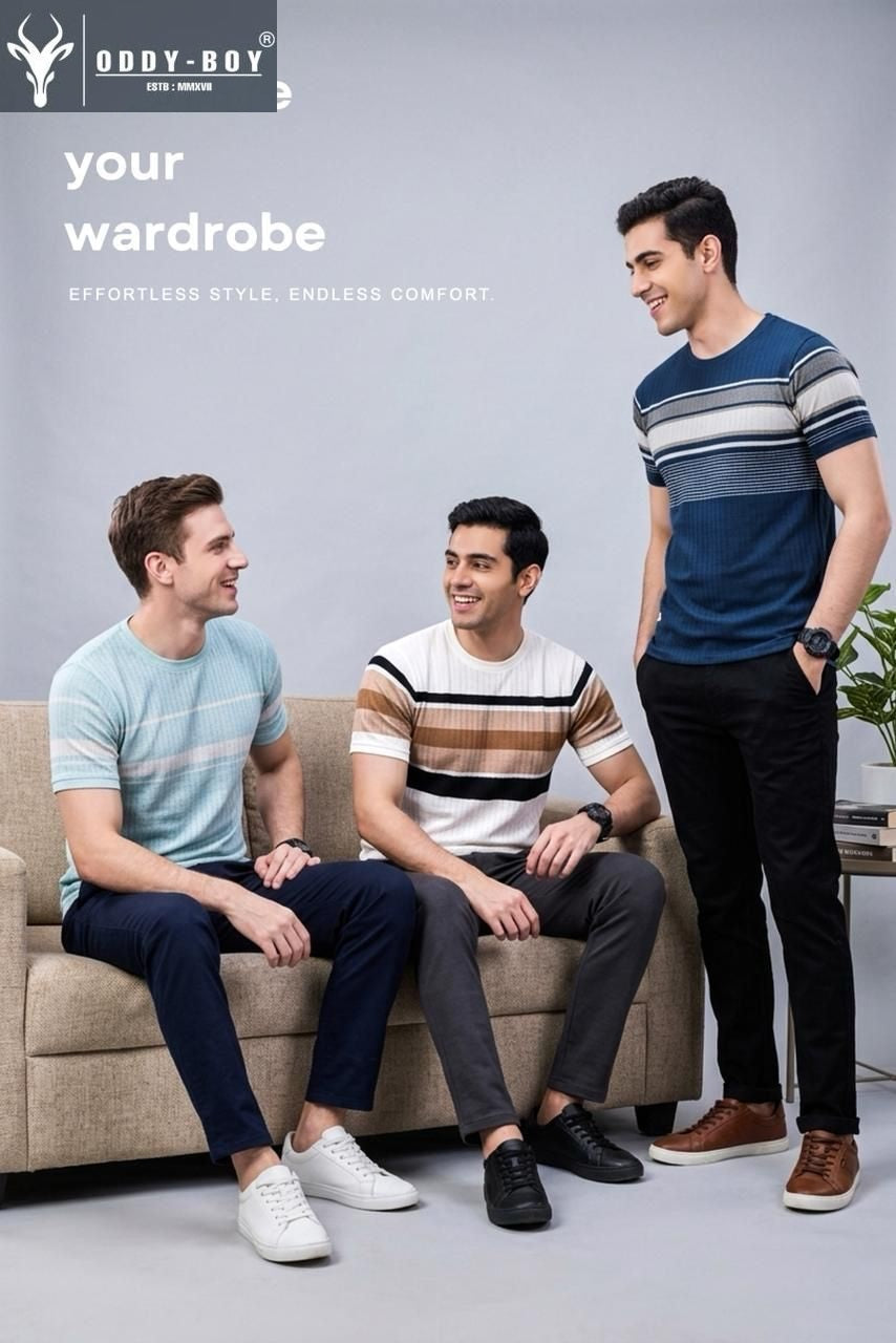 695 Se 19-22 Oddy Boy Auto Stripes Mens Tshirts Wholesaler India
