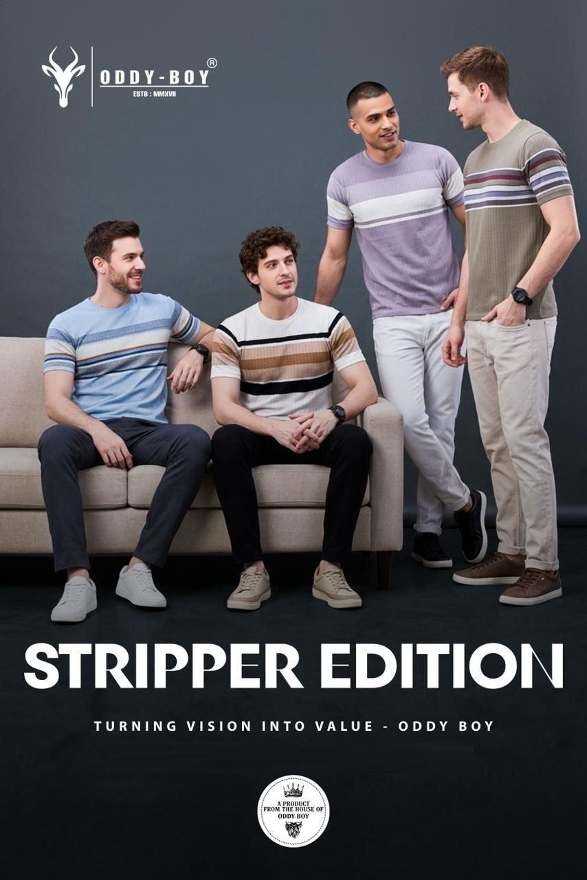 695 Se 19-22 Oddy Boy Auto Stripes Mens Tshirts Wholesaler India