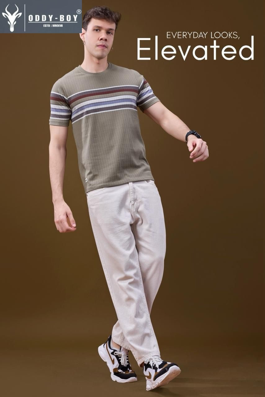 695 Se 19-22 Oddy Boy Auto Stripes Mens Tshirts Wholesaler India