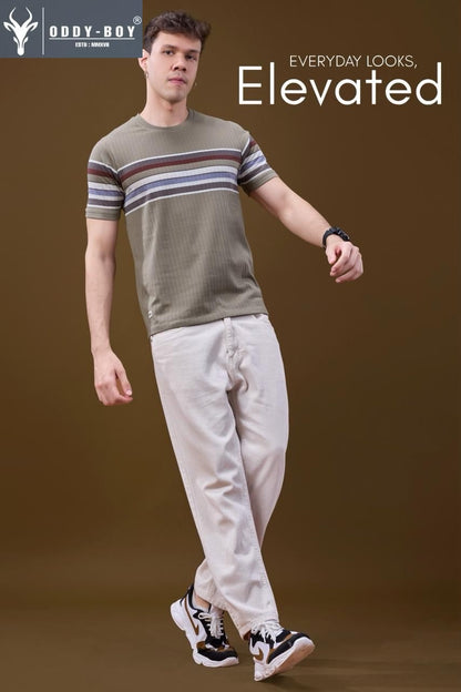 695 Se 19-22 Oddy Boy Auto Stripes Mens Tshirts Wholesaler India