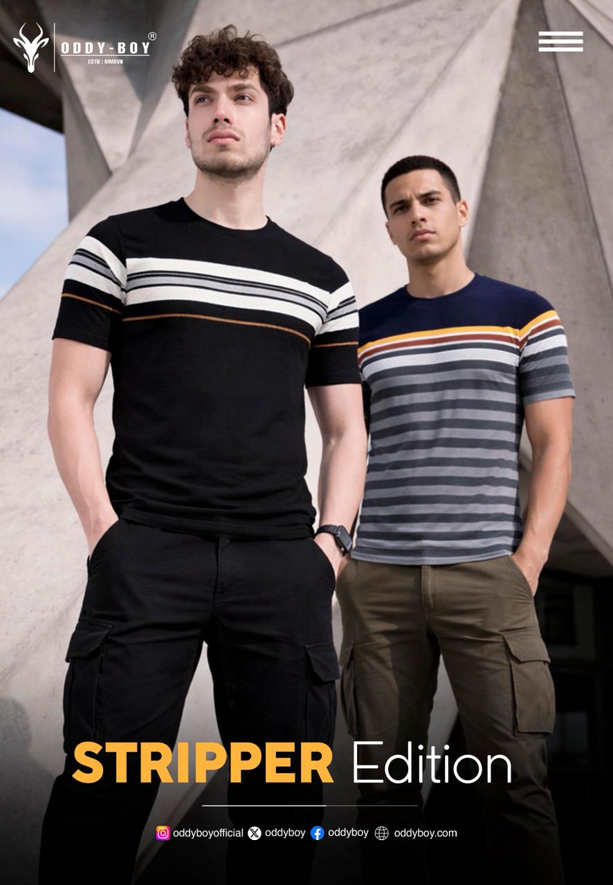 699 Se 19-22 Oddy Boy Auto Stripes Mens Tshirts Wholesaler