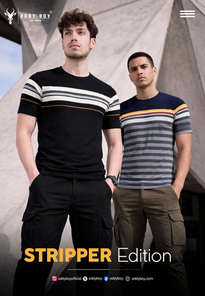 699 Se 19-22 Oddy Boy Auto Stripes Mens Tshirts Wholesaler