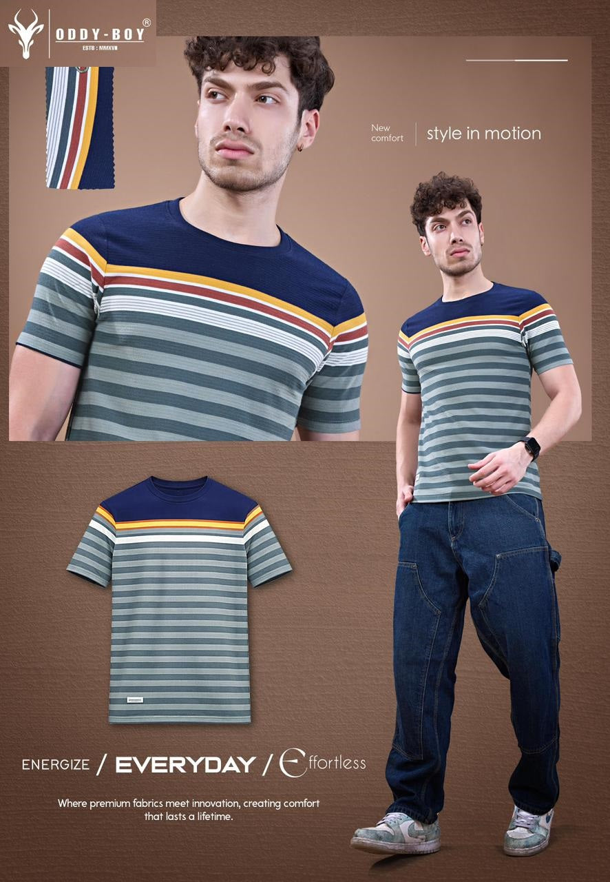 699 Se 19-22 Oddy Boy Auto Stripes Mens Tshirts Wholesaler