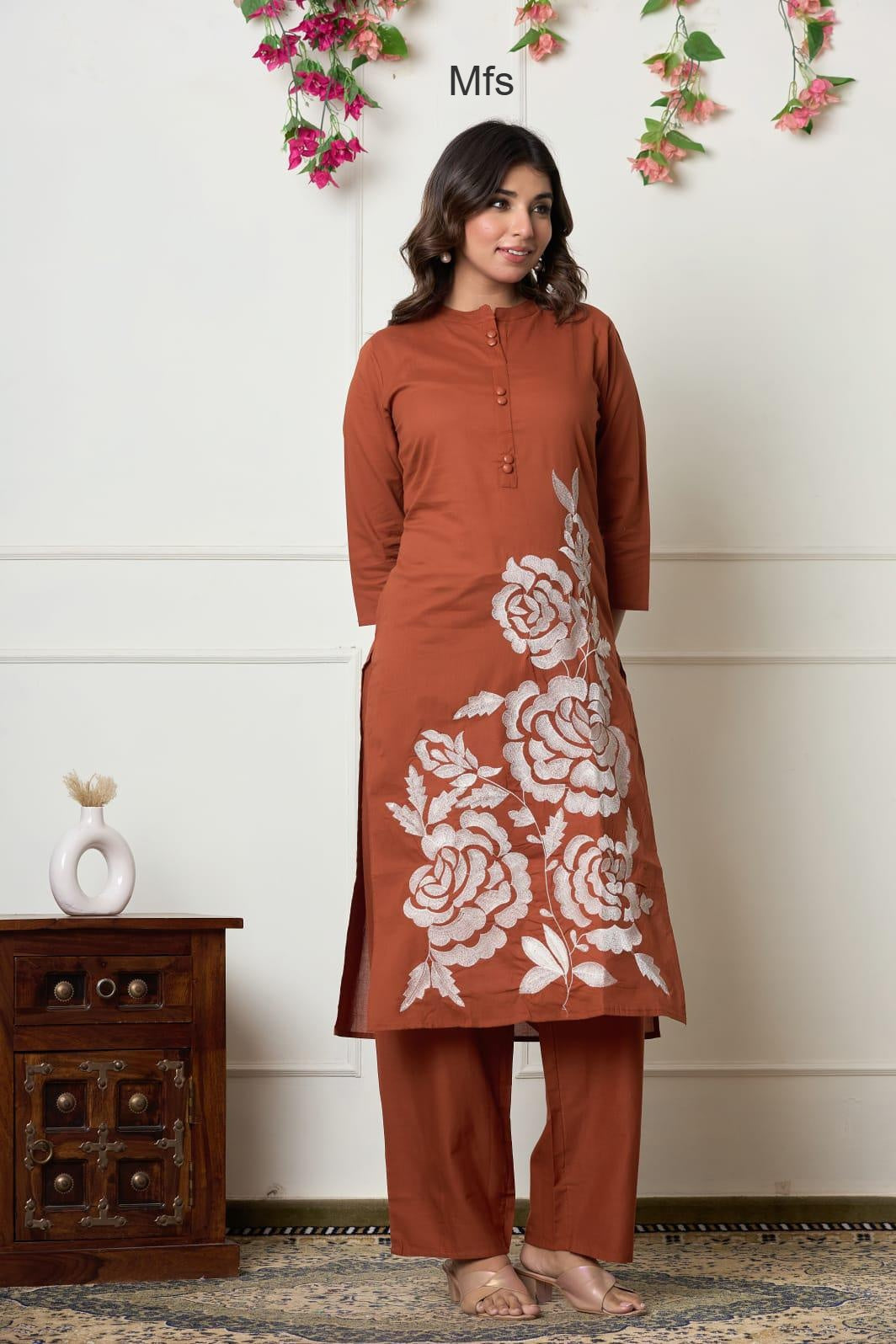 6 Buttons 1606 Mfs Cotton Co Ord Set Supplier India