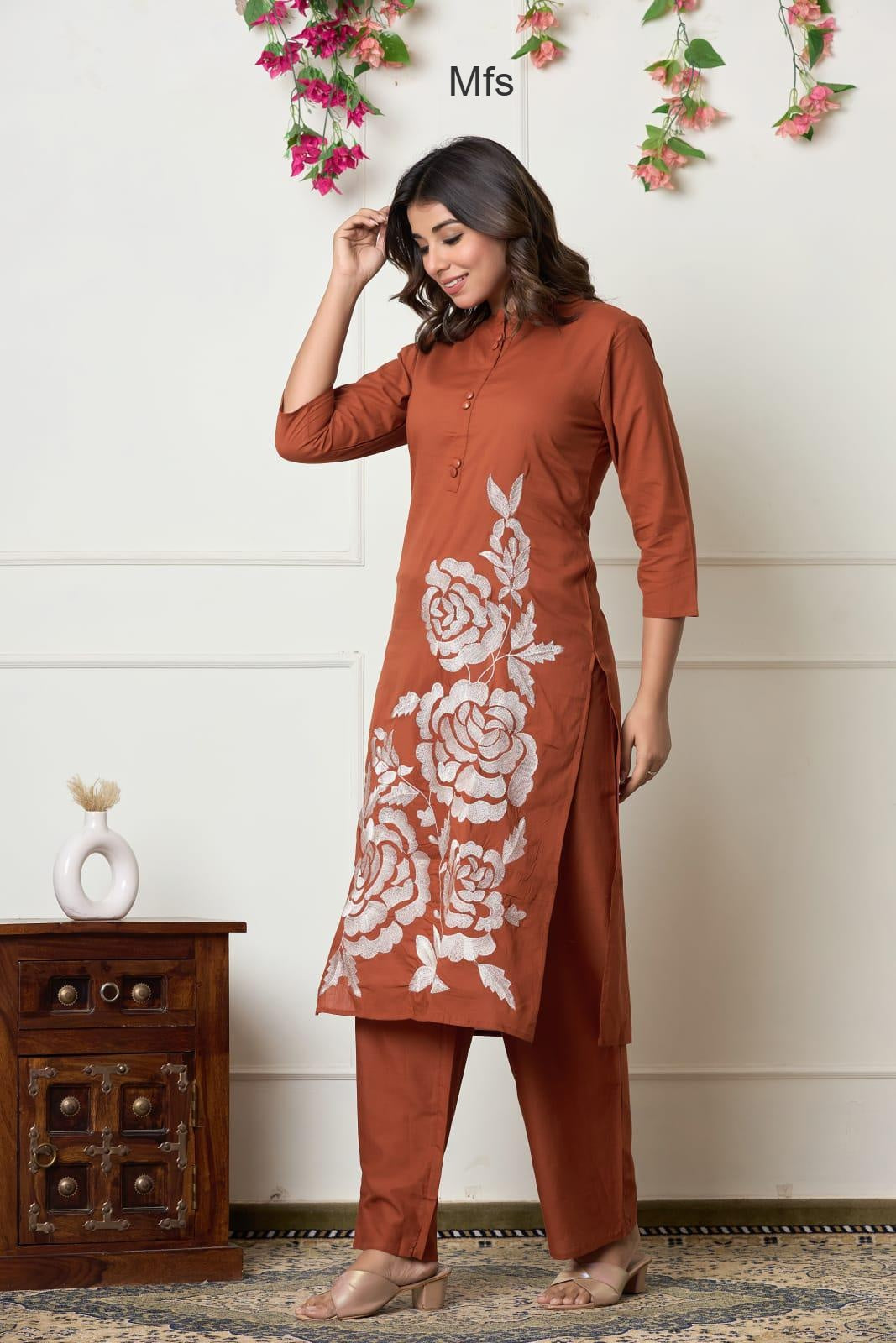 6 Buttons 1606 Mfs Cotton Co Ord Set Supplier India