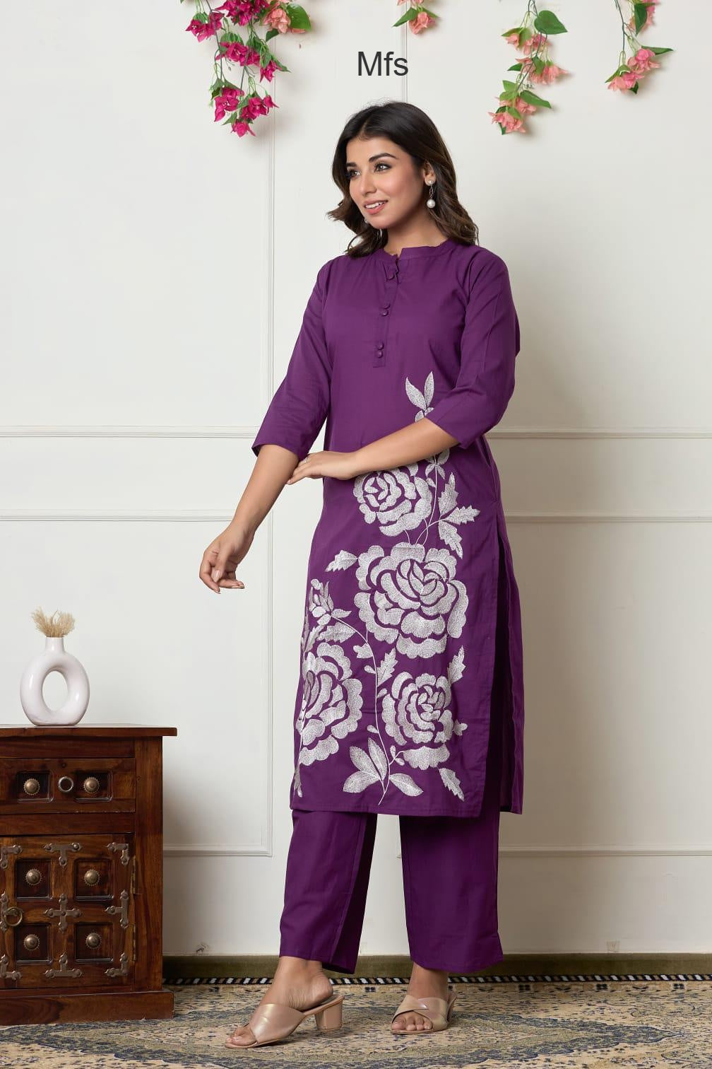 6 Buttons 1606 Mfs Cotton Co Ord Set Supplier India