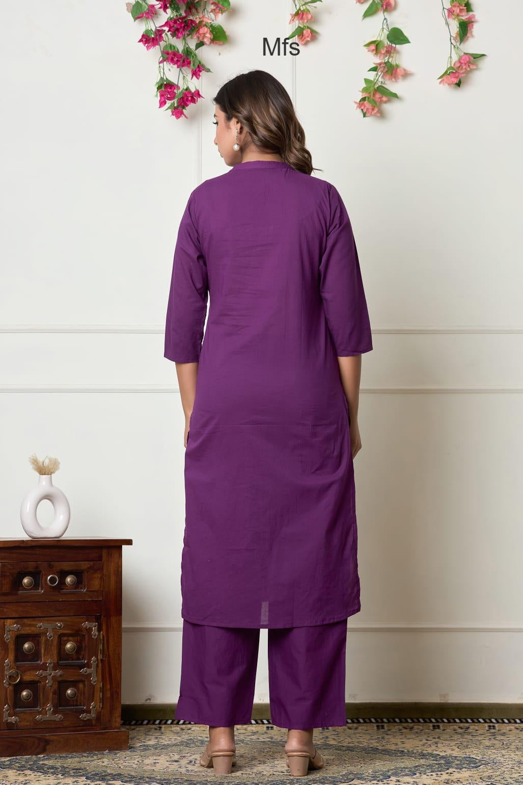 6 Buttons 1606 Mfs Cotton Co Ord Set Supplier India