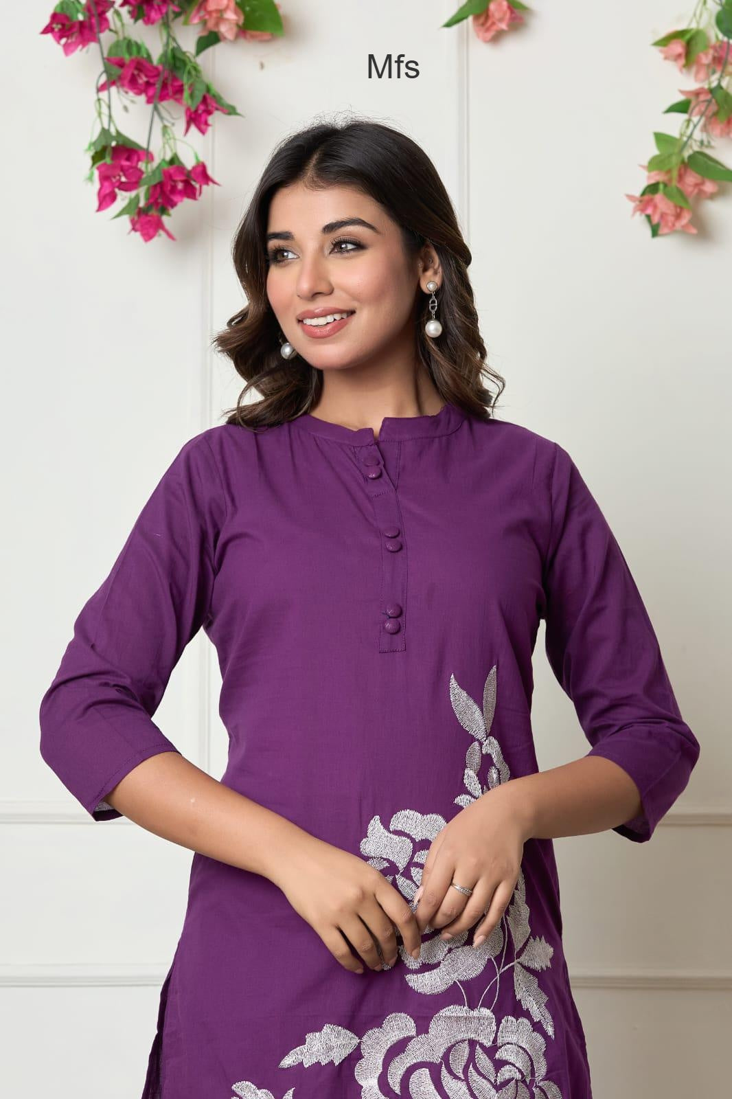 6 Buttons 1606 Mfs Cotton Co Ord Set Supplier India