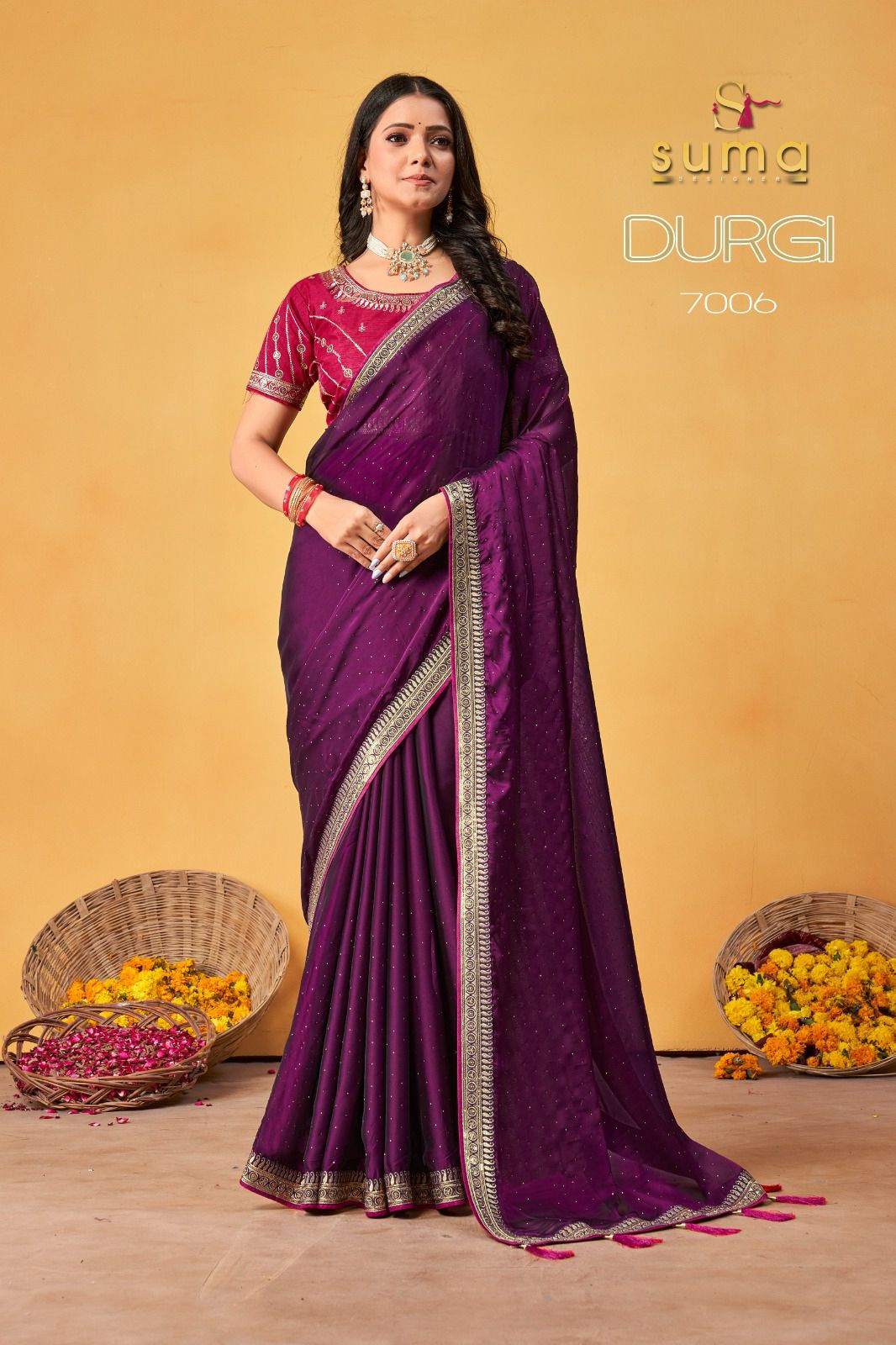 7001 To 7009 Durga Suma Designer Rangoli Sarees Wholesale Price