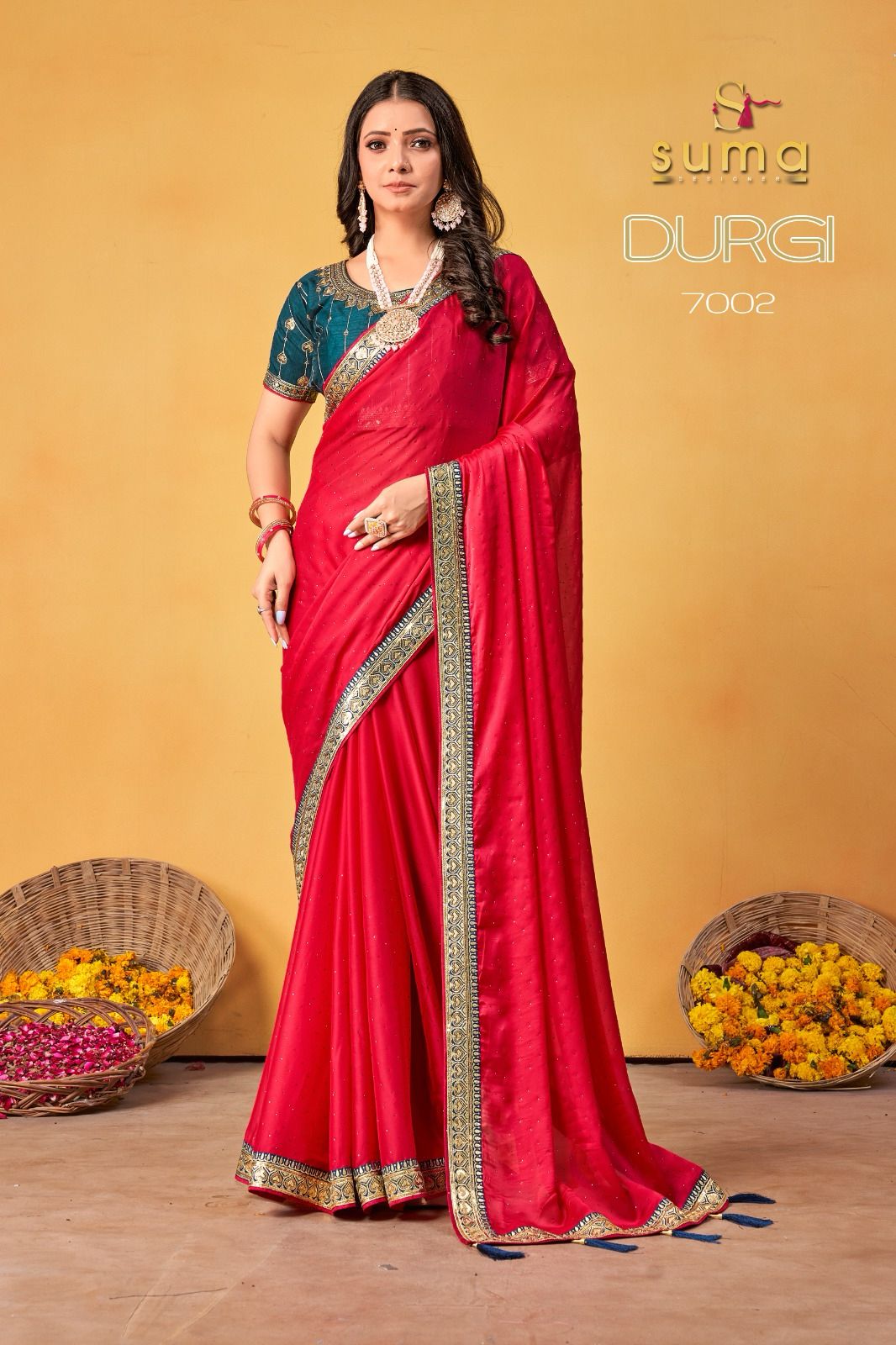 7001 To 7009 Durga Suma Designer Rangoli Sarees Wholesale Price
