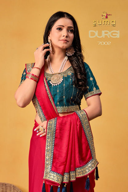 7001 To 7009 Durga Suma Designer Rangoli Sarees Wholesale Price