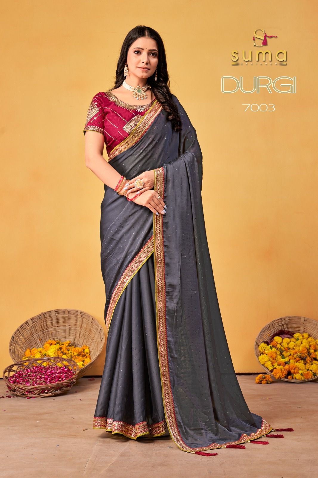 7001 To 7009 Durga Suma Designer Rangoli Sarees Wholesale Price