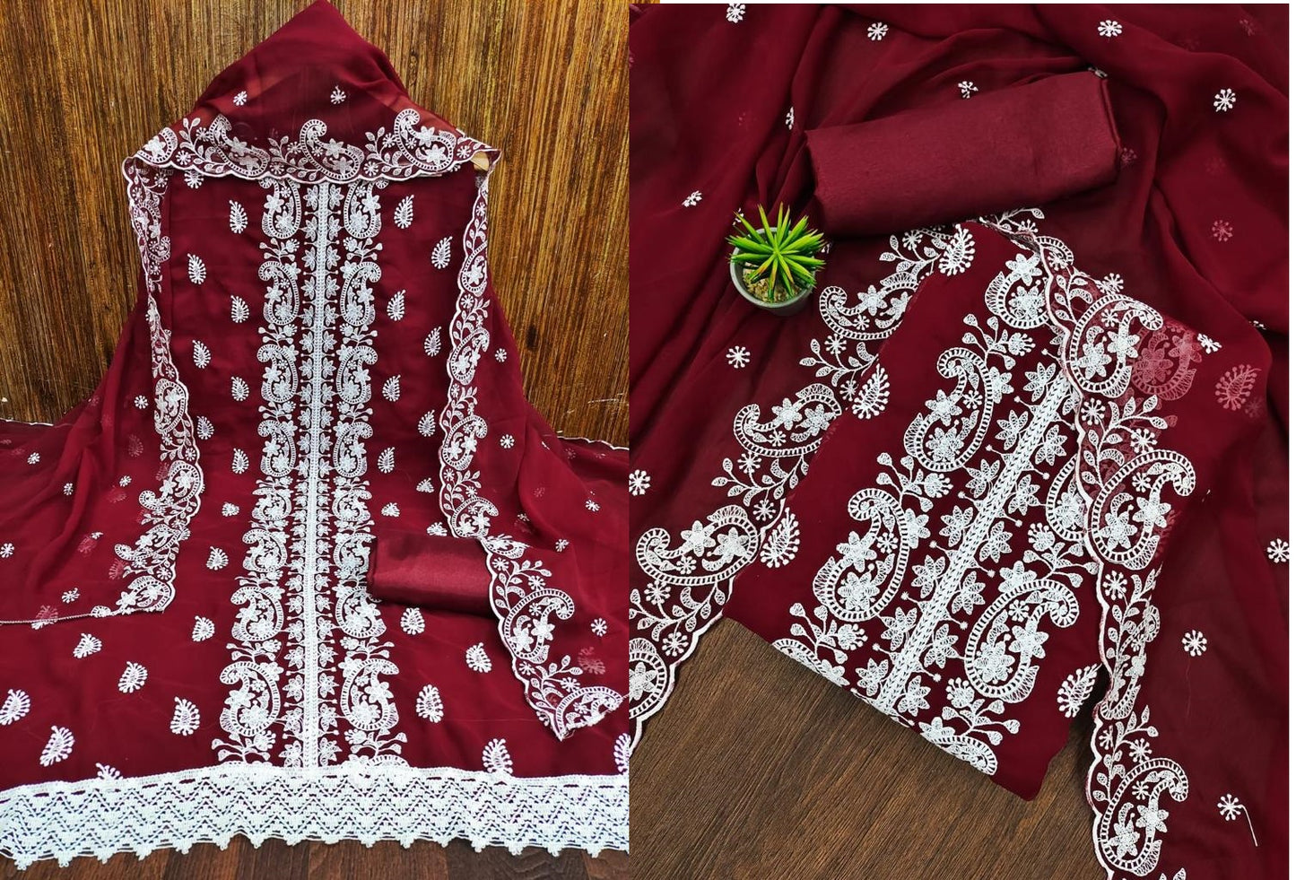 7002-New Gangour Georgette Salwar Suits Exporter Ahmedabad