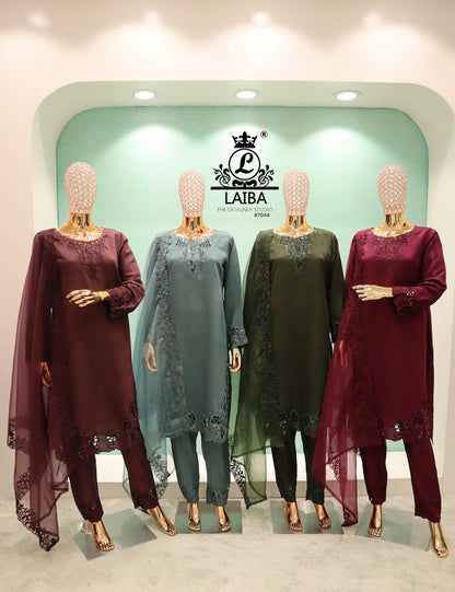 7044 Laiba Pure Viscose Pakistani Readymade Suits Manufacturer