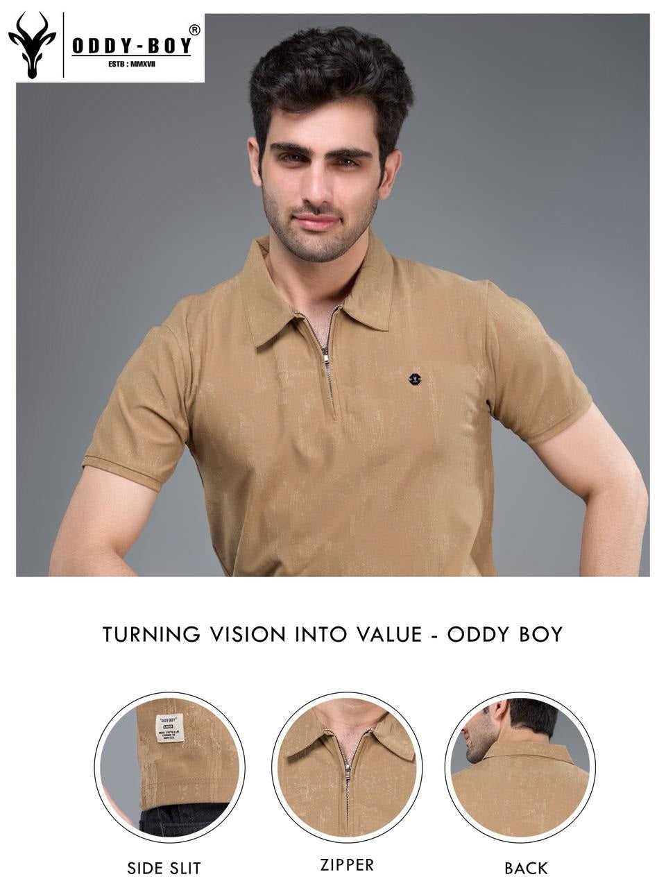 704 Vhpe 19-21 Zipper Oddy Boy Imported Mens Tshirts Wholesale Price