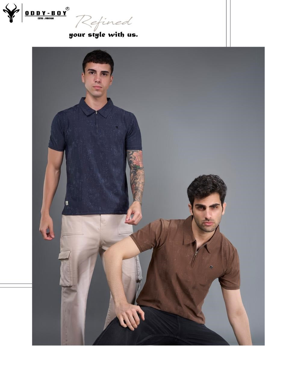 704 Vhpe 19-21 Zipper Oddy Boy Imported Mens Tshirts Wholesale Price