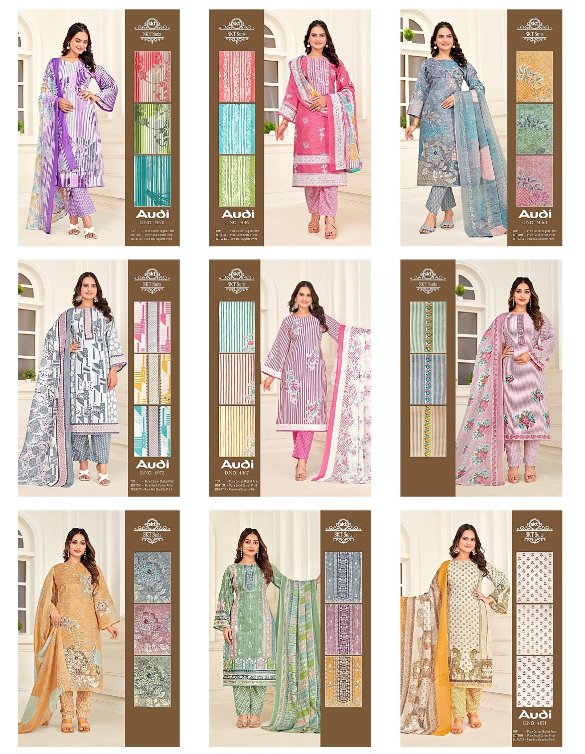 Audi 1507 Skt Cotton Pant Style Suits Wholesaler India