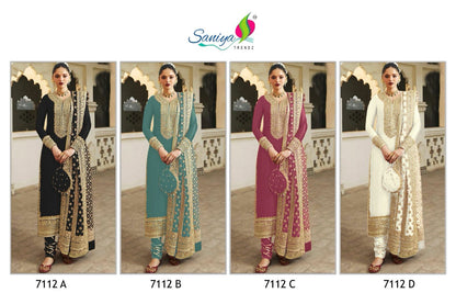 7112Abcd Saniya Trendz Georgette Pakistani Salwar Suits Wholesaler