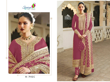 7112Abcd Saniya Trendz Georgette Pakistani Salwar Suits Wholesaler