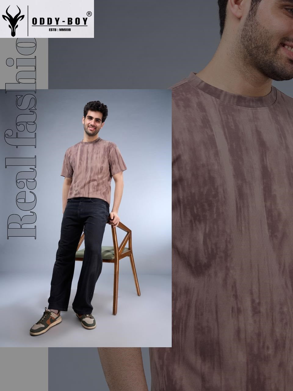 715 Hhp-19-21 Drop Shoulder Oddy Boy Knit Mens Tshirts Supplier India