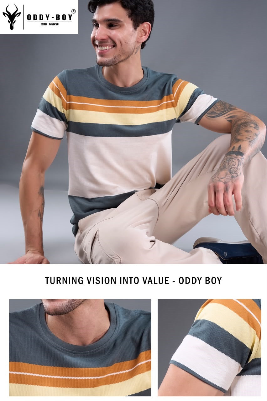 718 Se 19-22 Oddy Boy Auto Stripes Mens Tshirts Manufacturer India