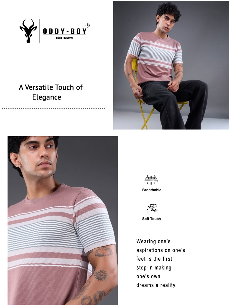 718 Se 19-22 Oddy Boy Auto Stripes Mens Tshirts Manufacturer India