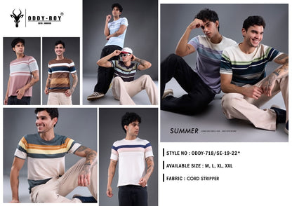 718 Se 19-22 Oddy Boy Auto Stripes Mens Tshirts Manufacturer India