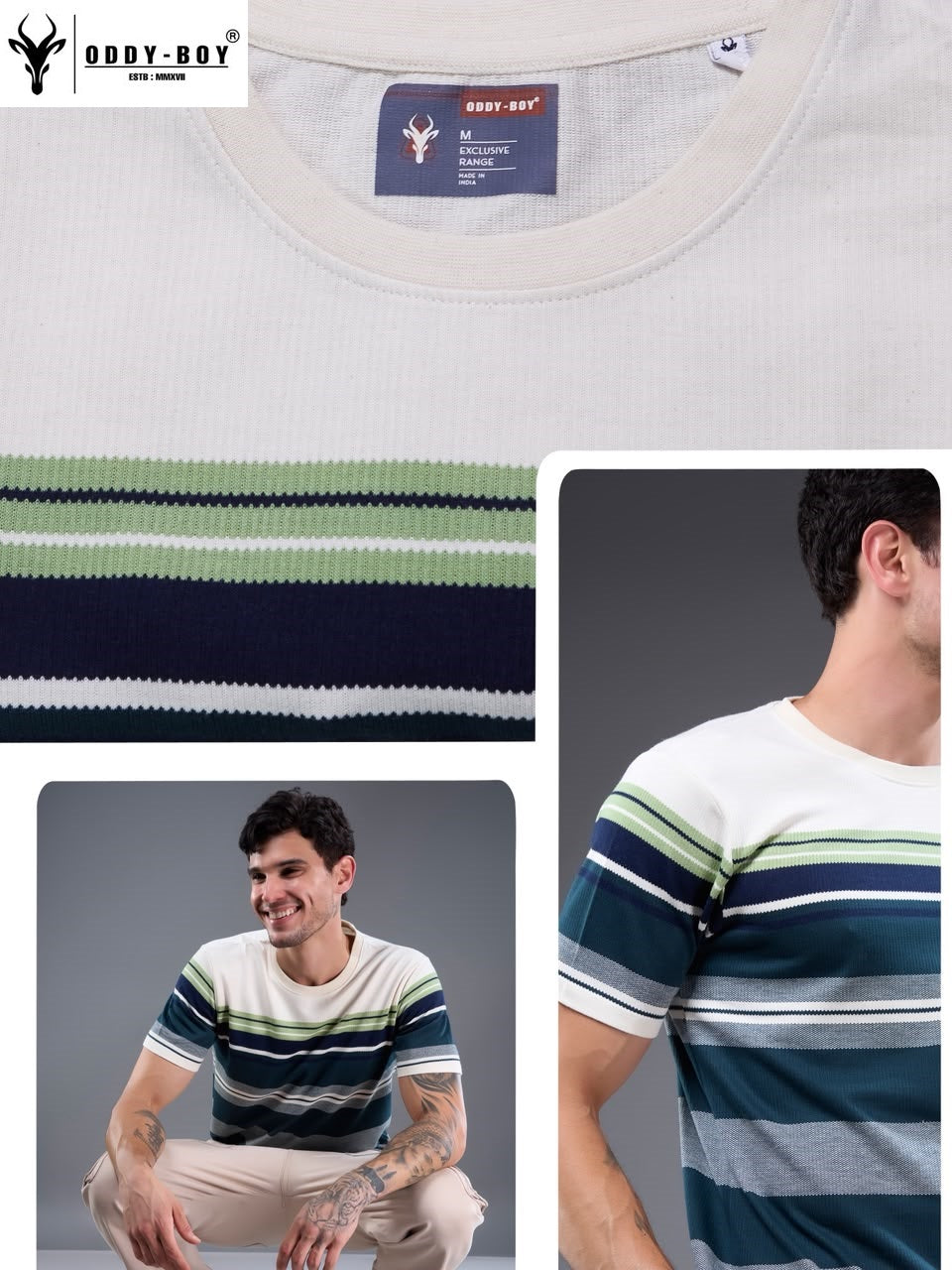 718 Se 19-22 Oddy Boy Auto Stripes Mens Tshirts Manufacturer India