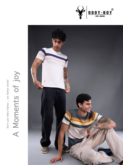 718 Se 19-22 Oddy Boy Auto Stripes Mens Tshirts Manufacturer India