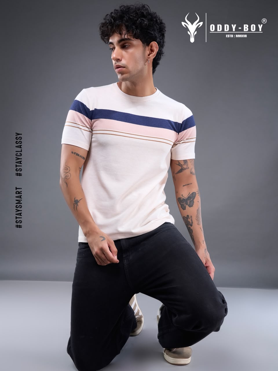718 Se 19-22 Oddy Boy Auto Stripes Mens Tshirts Manufacturer India