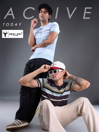 718 Se 19-22 Oddy Boy Auto Stripes Mens Tshirts Manufacturer India
