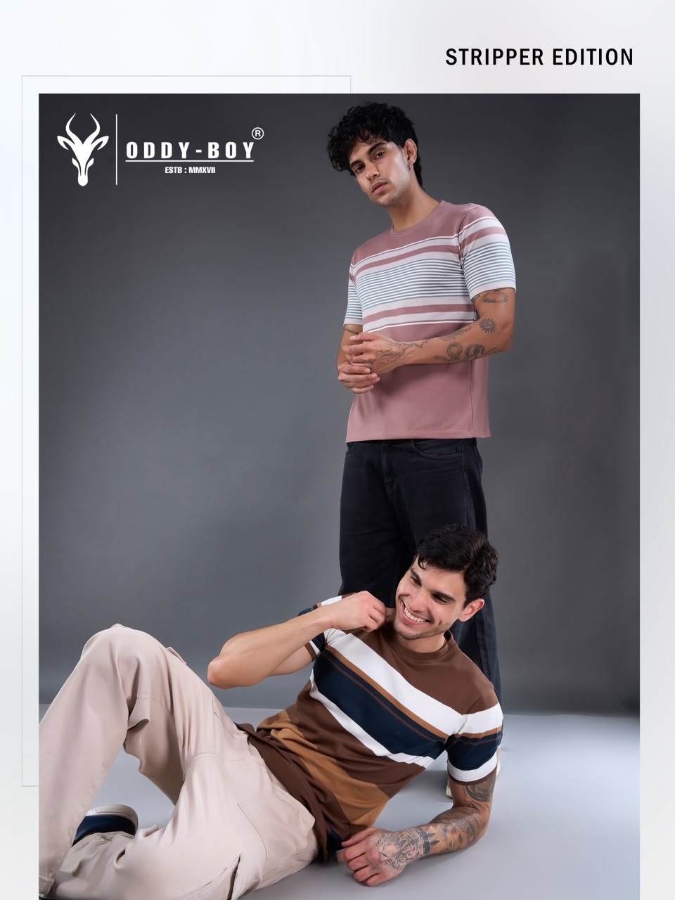 718 Se 19-22 Oddy Boy Auto Stripes Mens Tshirts Manufacturer India