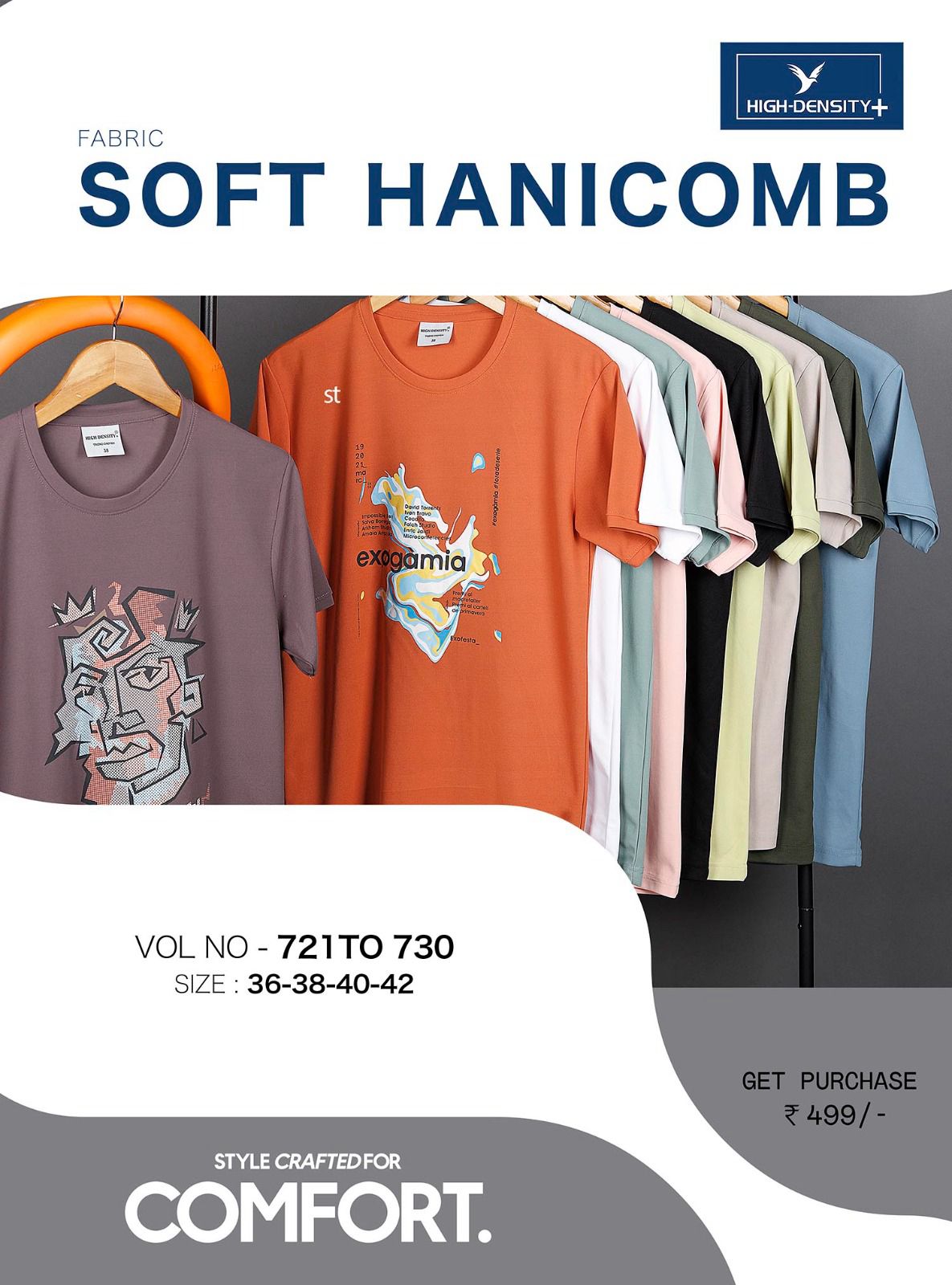 721-730 High Density Honey Comb Mens Tshirts Supplier Ahmedabad