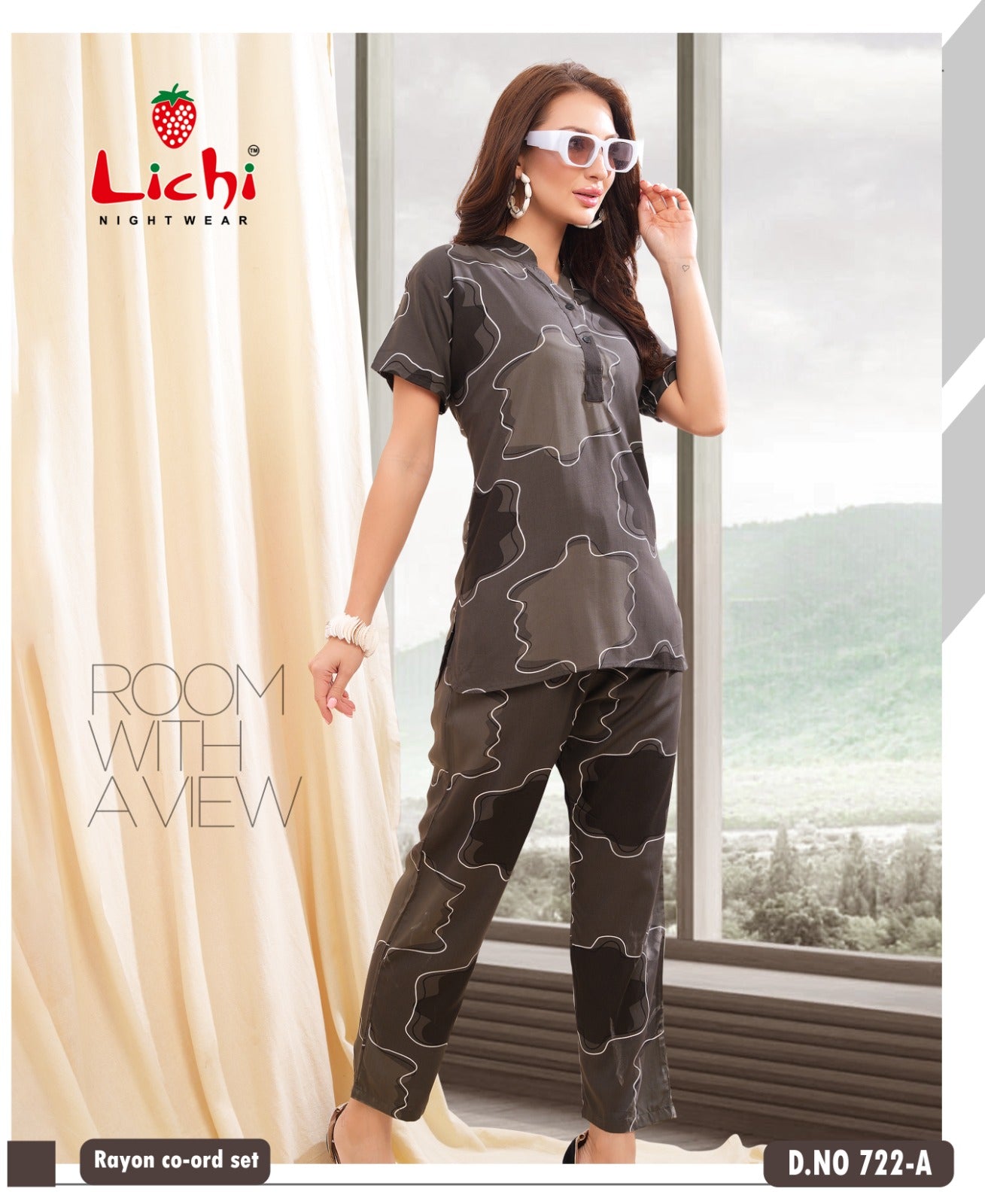 722 Lichi Rayon Co Ord Set Wholesaler India