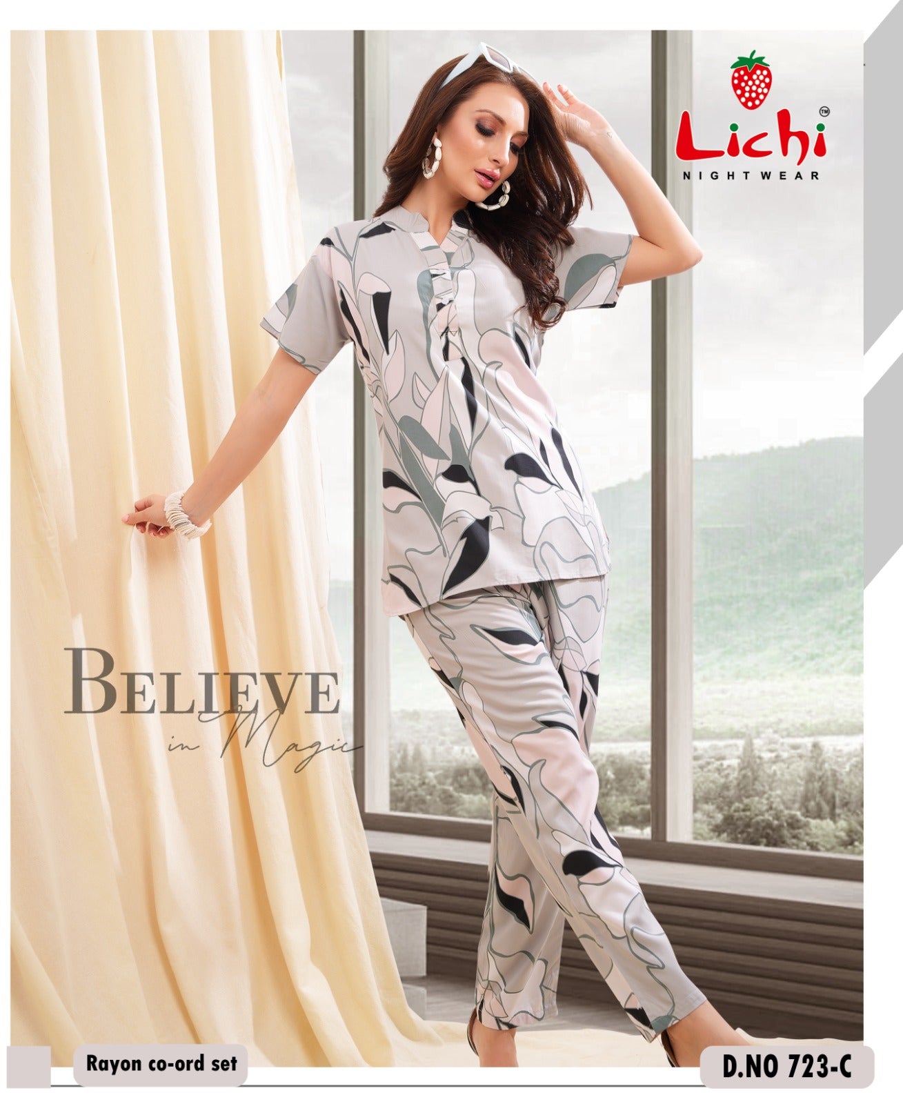 723 Lichi Rayon Co Ord Set Exporter India