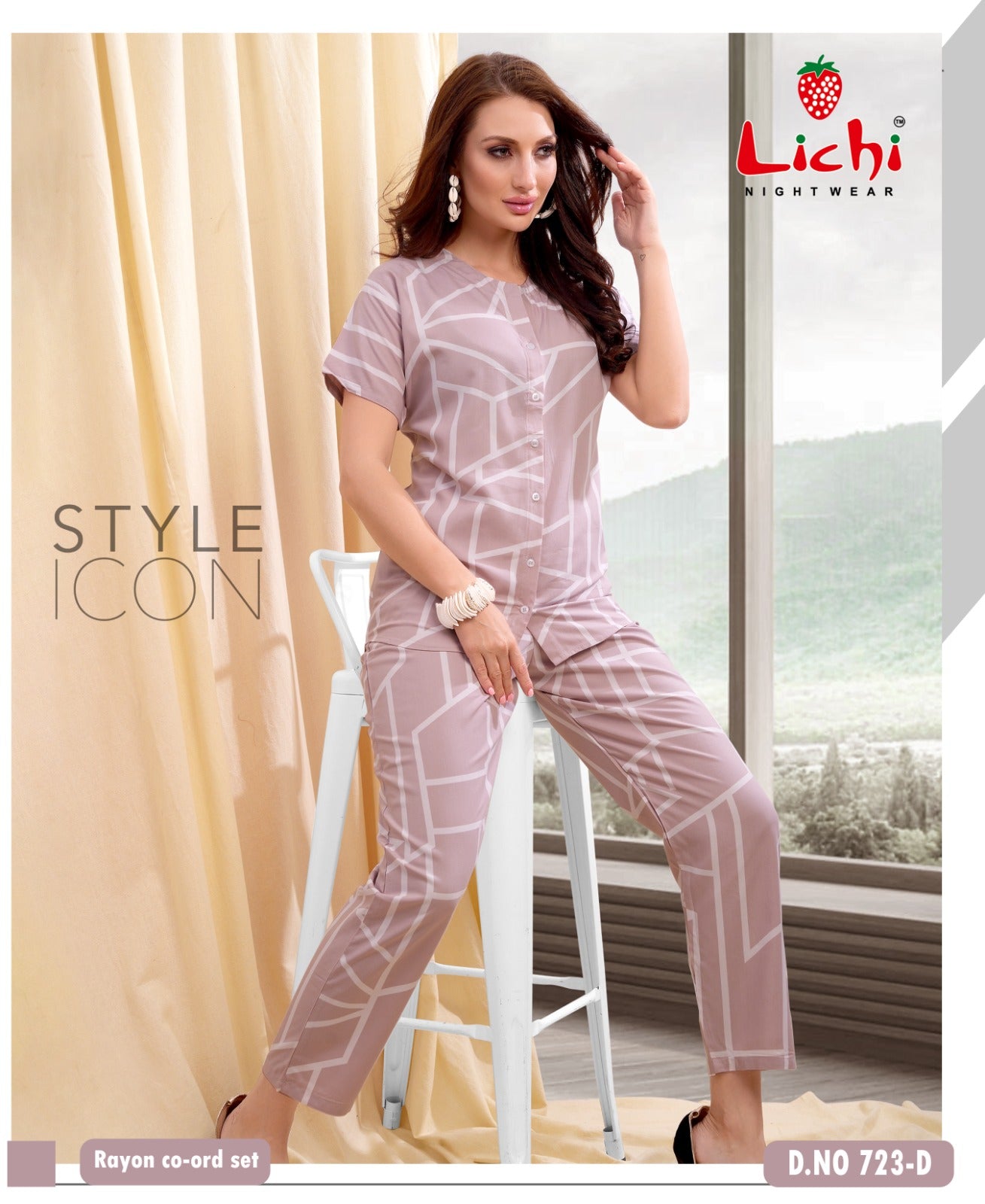 723 Lichi Rayon Co Ord Set Exporter India