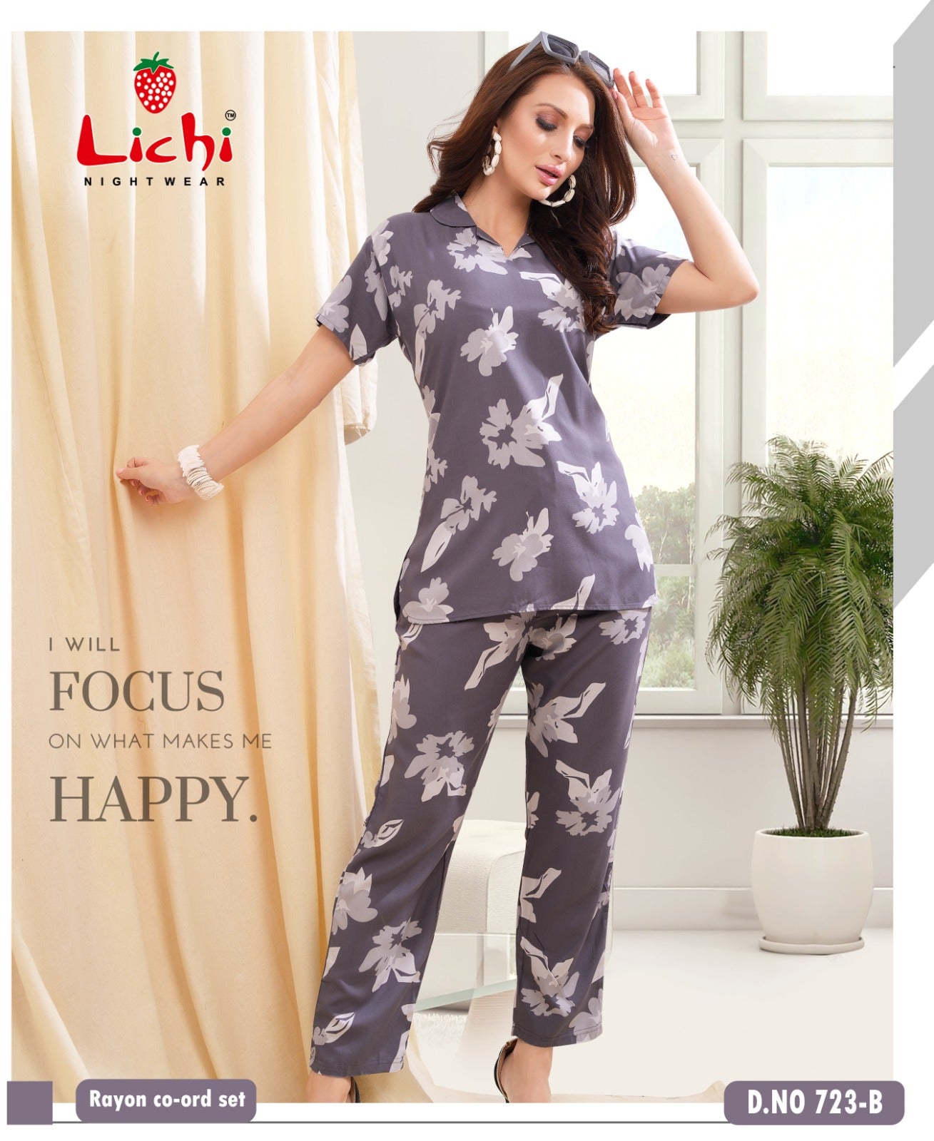 723 Lichi Rayon Co Ord Set Exporter India