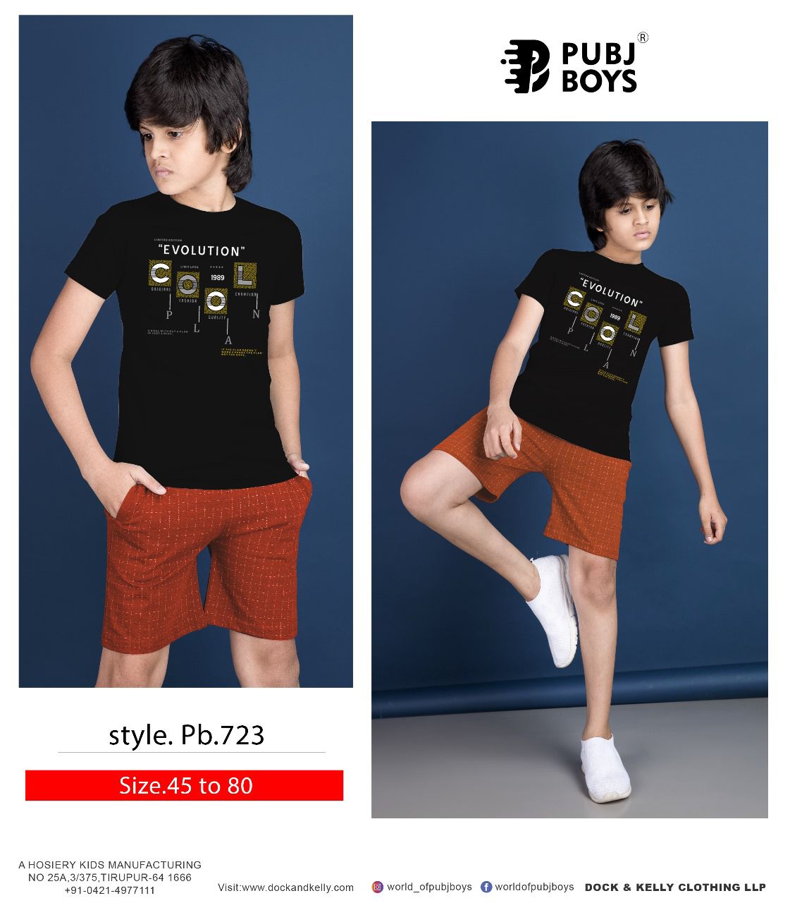 723 Pubj Boys Shorts Set Exporter