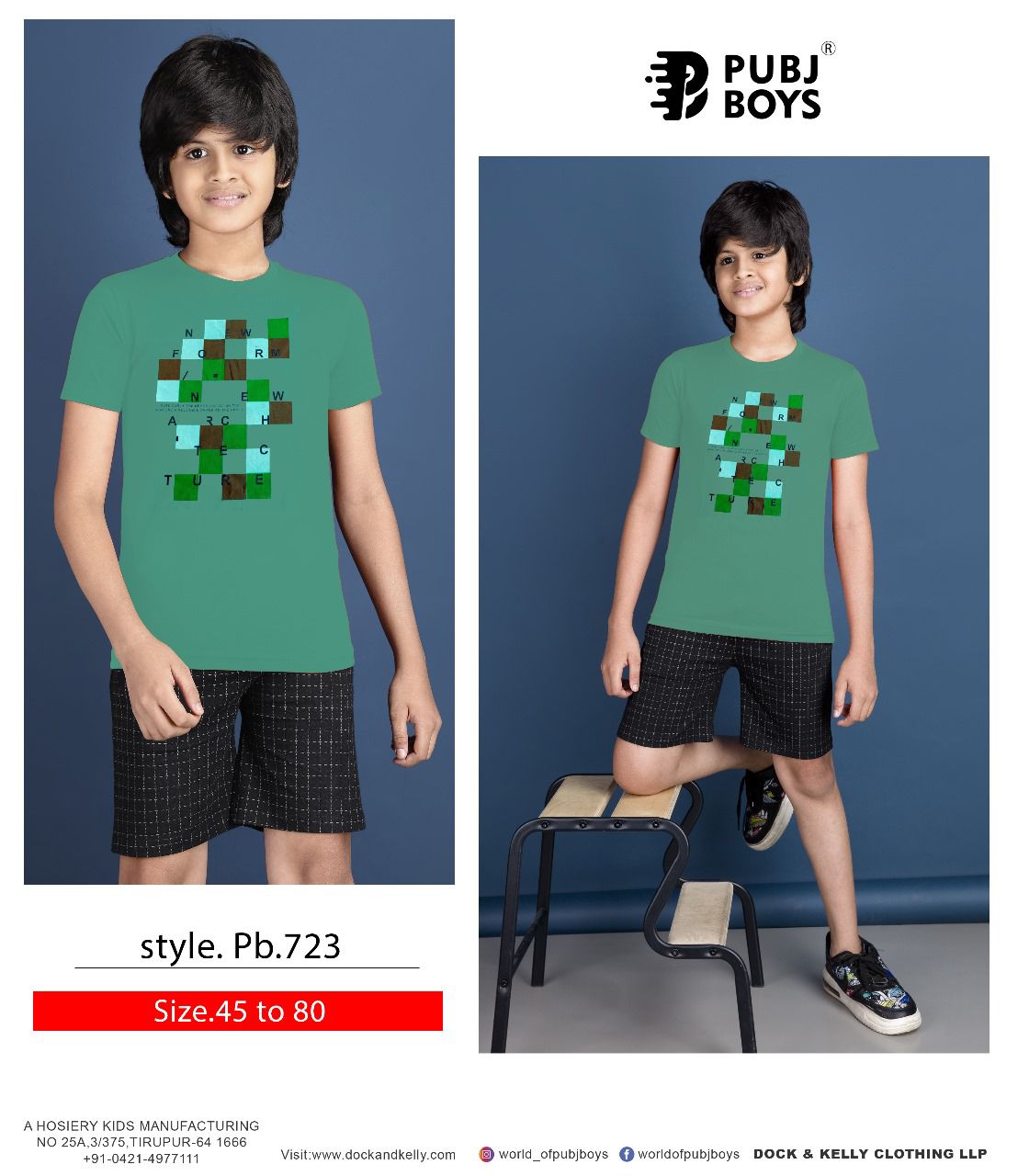 723 Pubj Boys Shorts Set Exporter