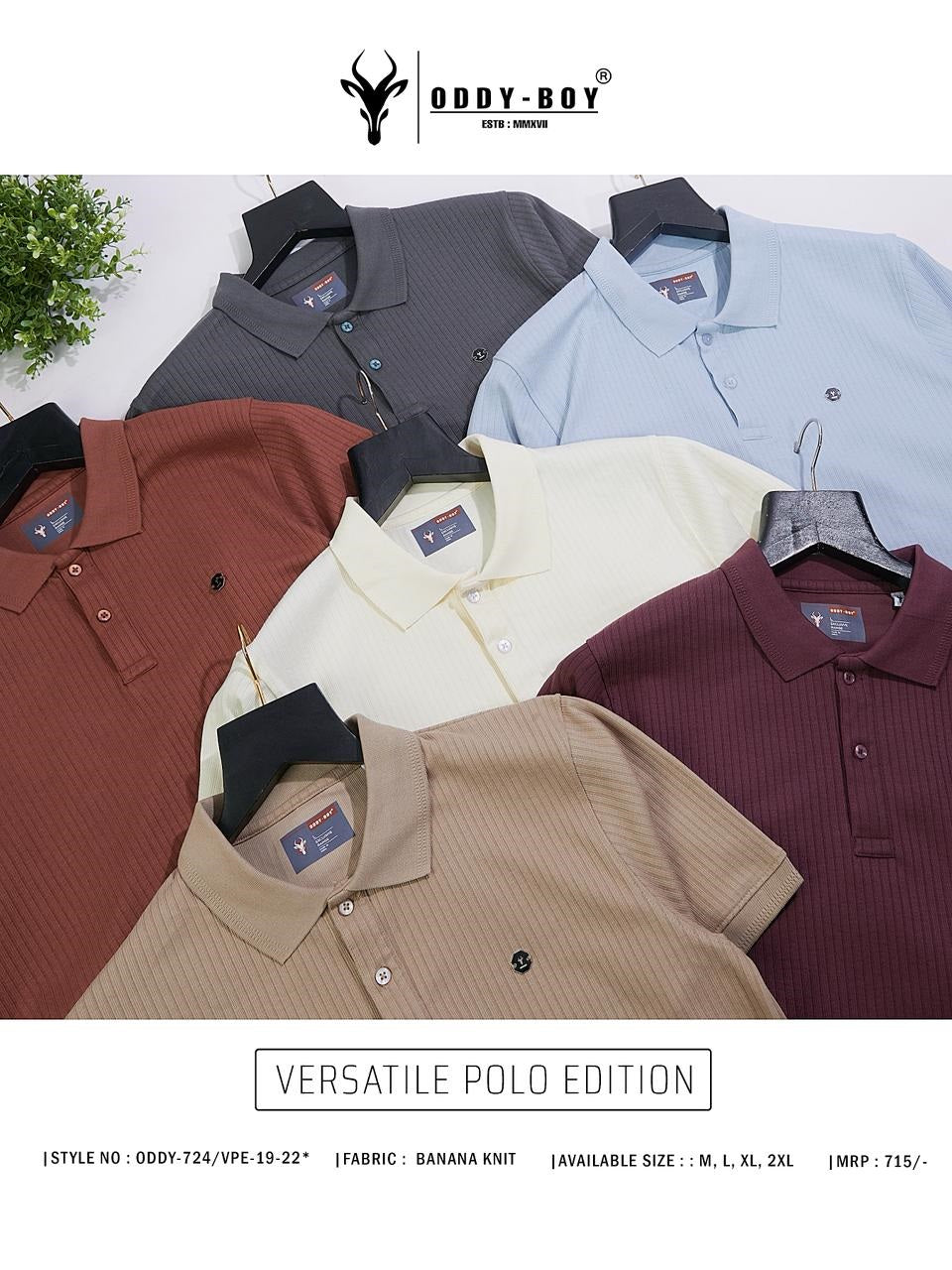 724 Vpe-19-22 Polo Oddy Boy Knit Mens Tshirts Manufacturer Gujarat