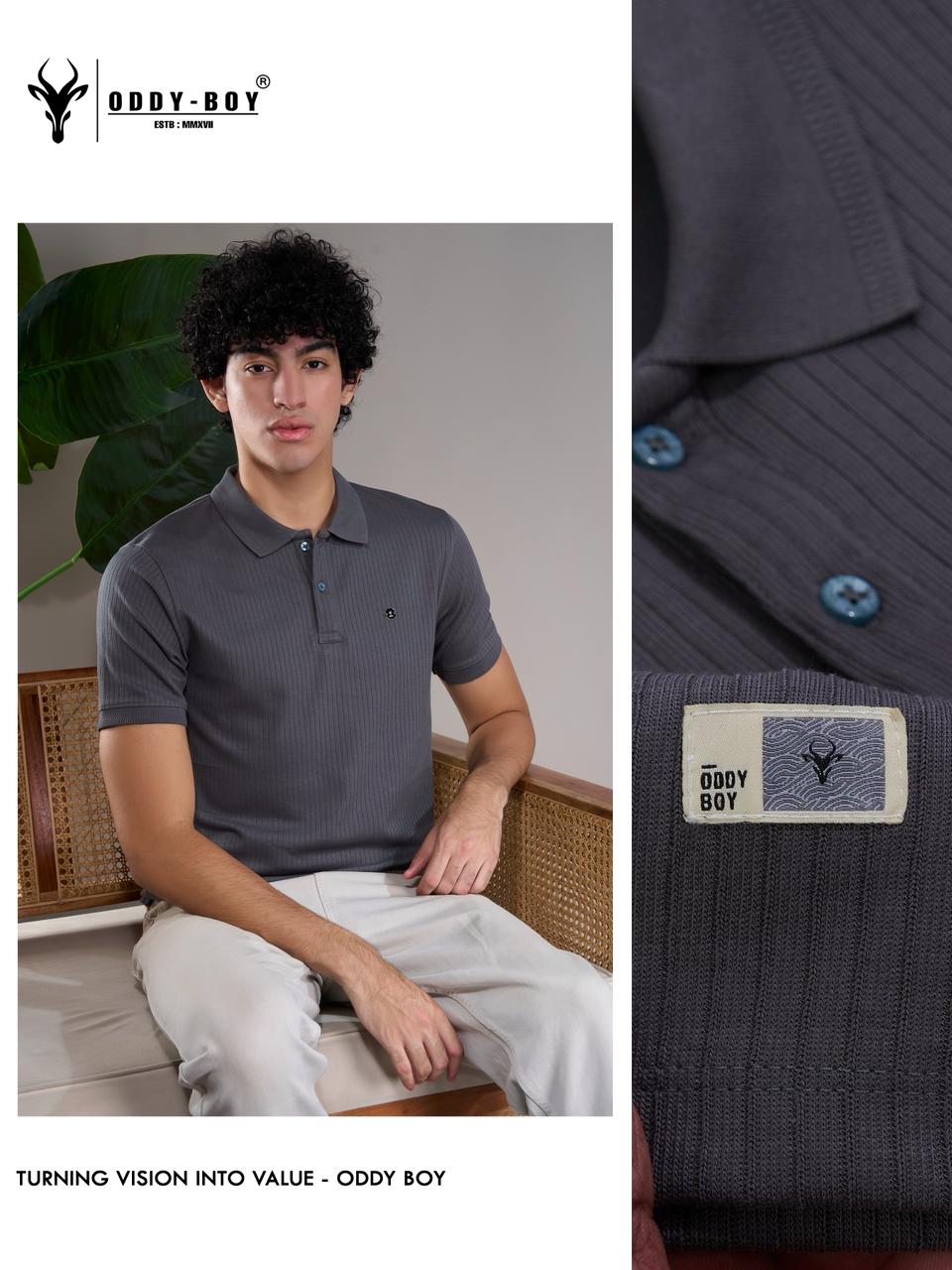 724 Vpe-19-22 Polo Oddy Boy Knit Mens Tshirts Manufacturer Gujarat